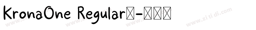 KronaOne Regular◆字体转换
